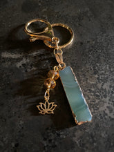 Load image into Gallery viewer, KRYSTAL | lotus charm keychain