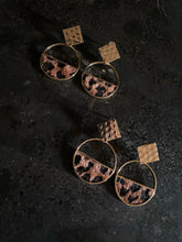 Load image into Gallery viewer, MELINDA | half moon cheetah earrings